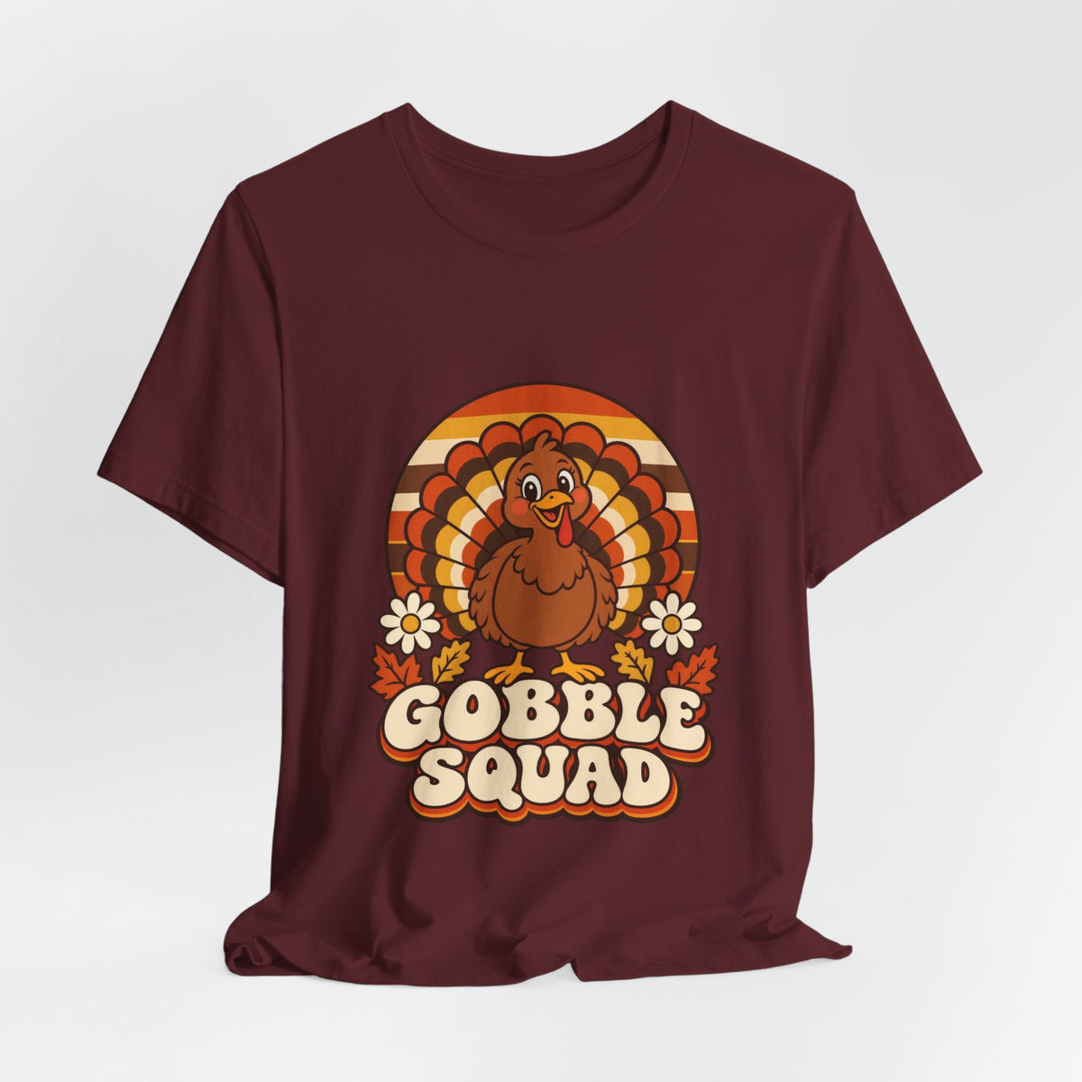 Gobble Squad Matching Family Thanksgiving Shirt | Retro Turkey Tee | Groovy Fall T-Shirt