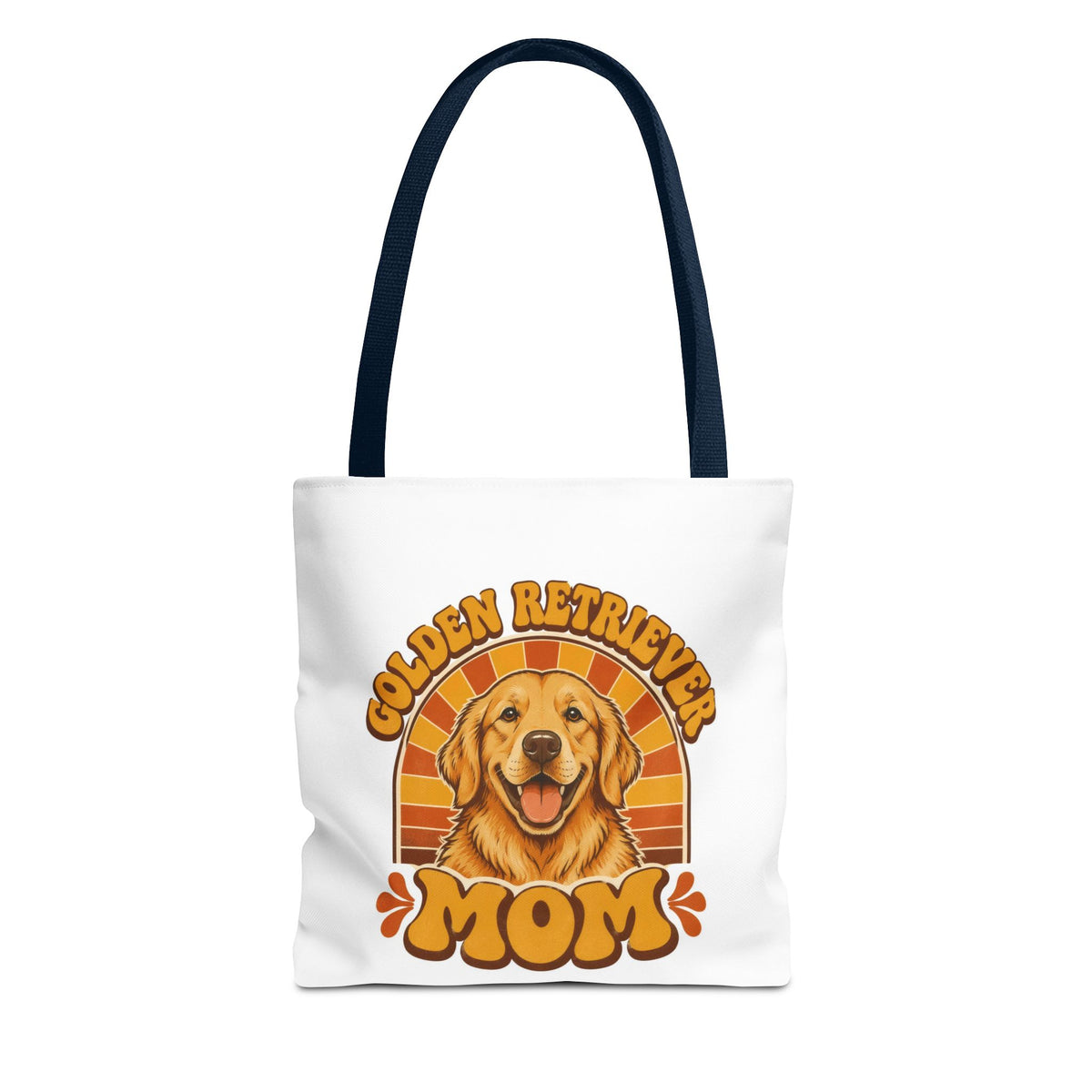 Golden Retriever Mom Tote Bag - Retro Sunset Dog Mom Bag