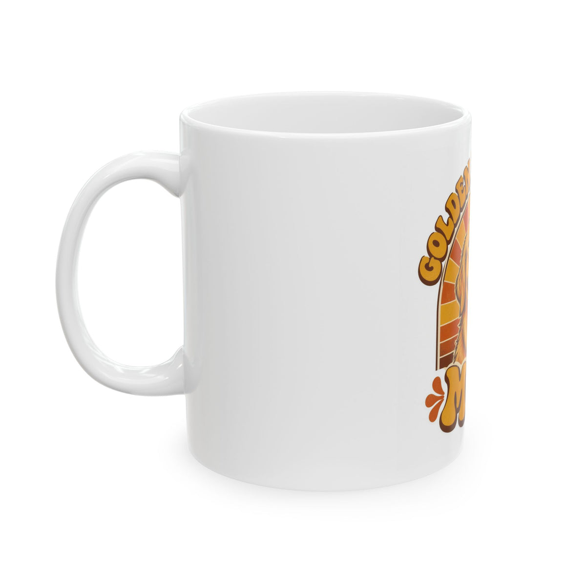 Golden Retriever Mom Mug - Retro Sunset Dog Mom 11oz Coffee Mug