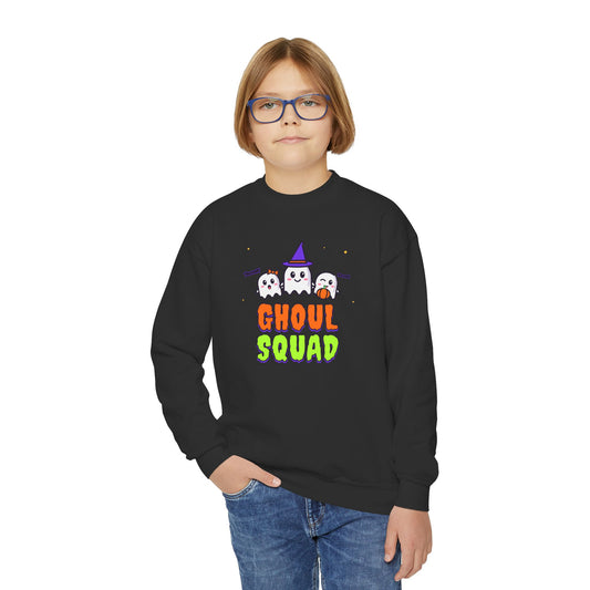 Ghoul Squad Kids Halloween Sweatshirt | Cute Ghost Youth Crewneck | Matching Family Halloween