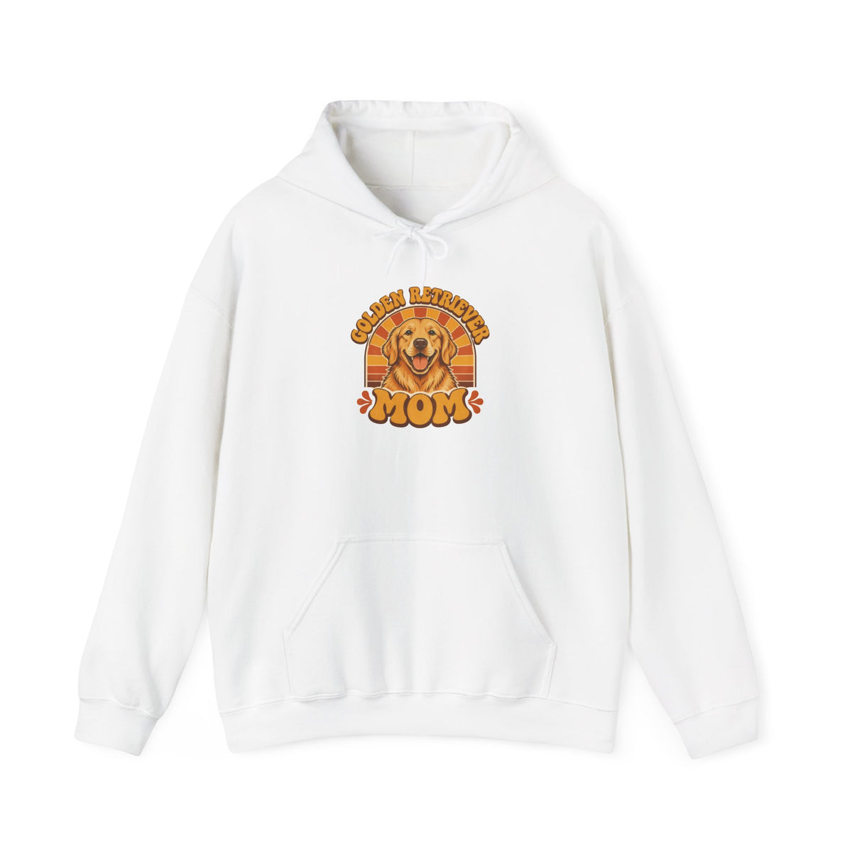 Golden Retriever Mom Hoodie - Retro Sunset Dog Mom Sweatshirt