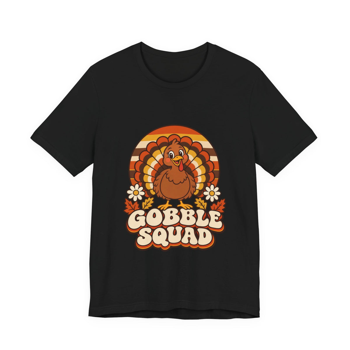 Gobble Squad Matching Family Thanksgiving Shirt | Retro Turkey Tee | Groovy Fall T-Shirt