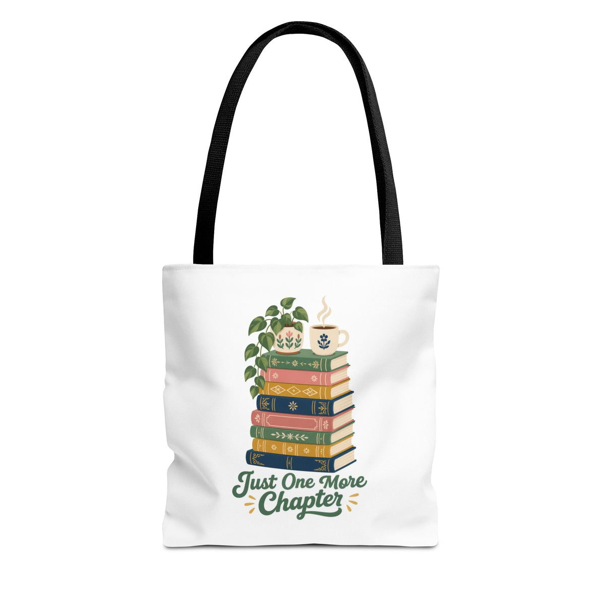 Just One More Chapter Tote Bag - Book Lover Library Bag