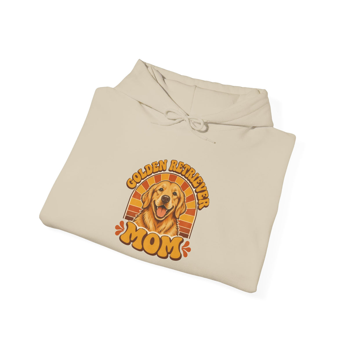 Golden Retriever Mom Hoodie - Retro Sunset Dog Mom Sweatshirt