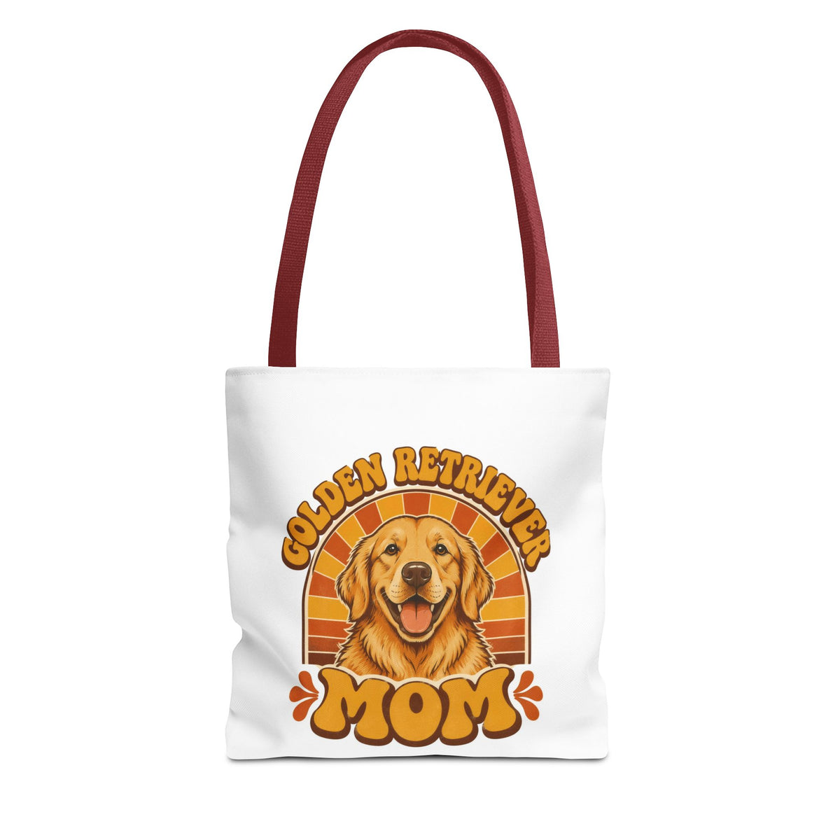 Golden Retriever Mom Tote Bag - Retro Sunset Dog Mom Bag