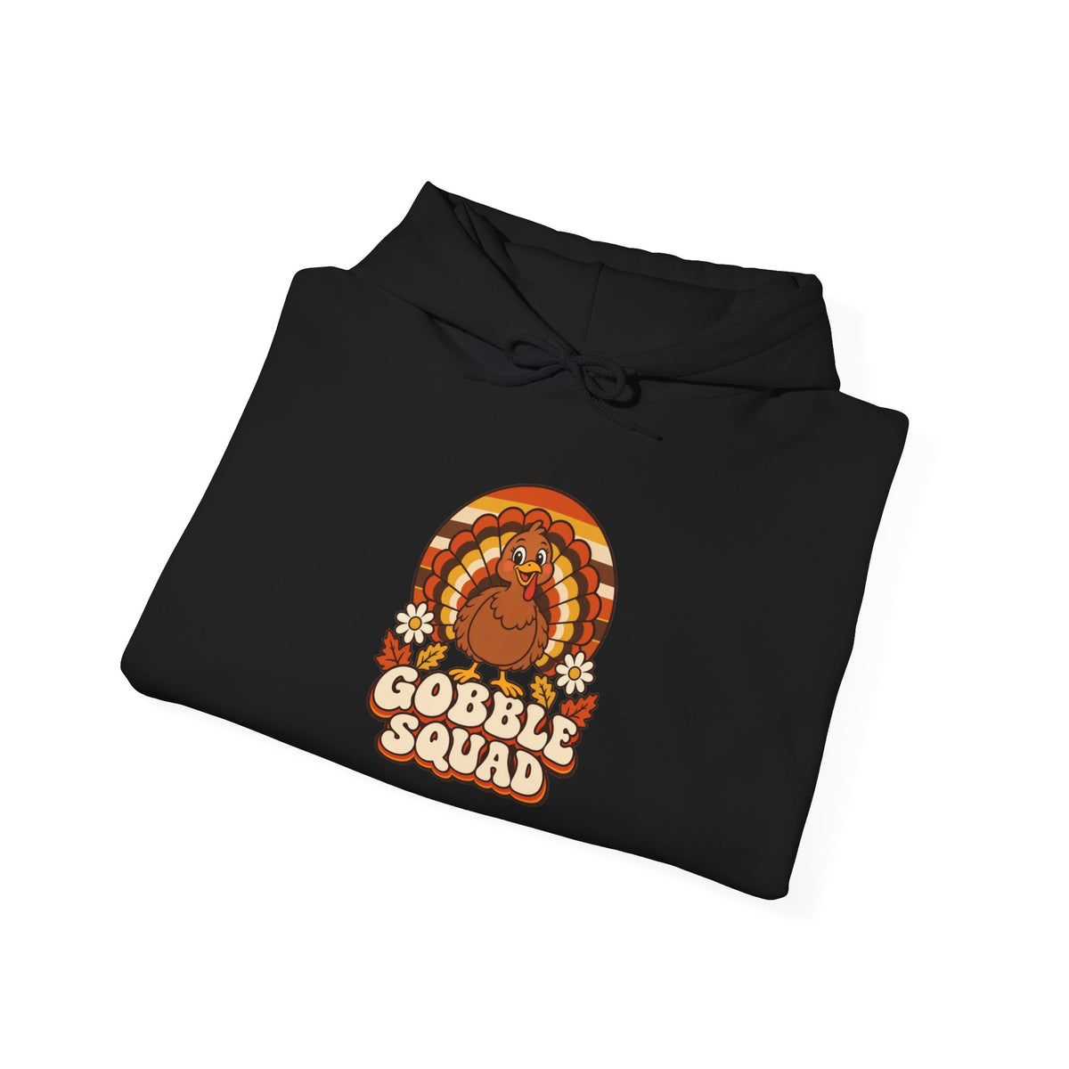 Gobble Squad Thanksgiving Hoodie | Retro Turkey Hooded Sweatshirt | Matching Family Fall
