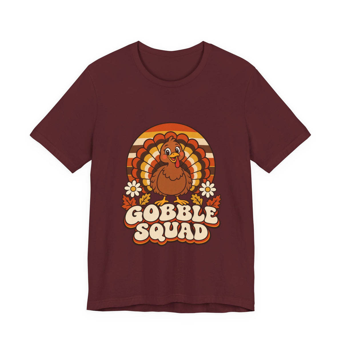 Gobble Squad Matching Family Thanksgiving Shirt | Retro Turkey Tee | Groovy Fall T-Shirt
