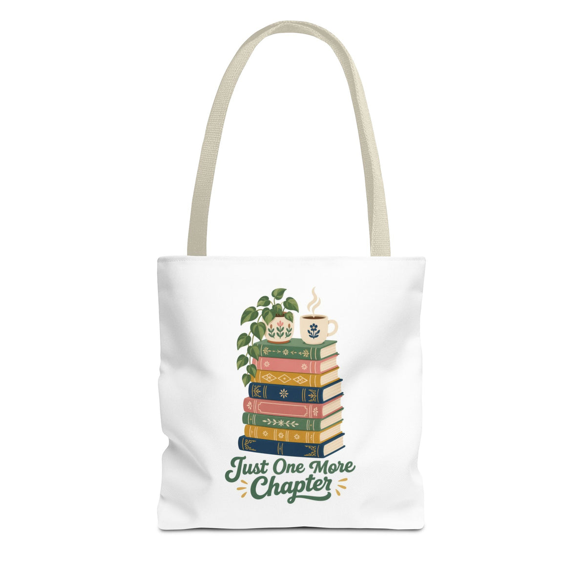 Just One More Chapter Tote Bag - Book Lover Library Bag
