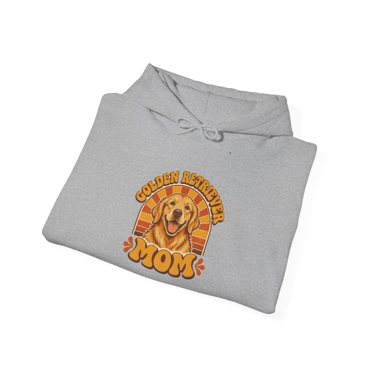 Golden Retriever Mom Hoodie - Retro Sunset Dog Mom Sweatshirt