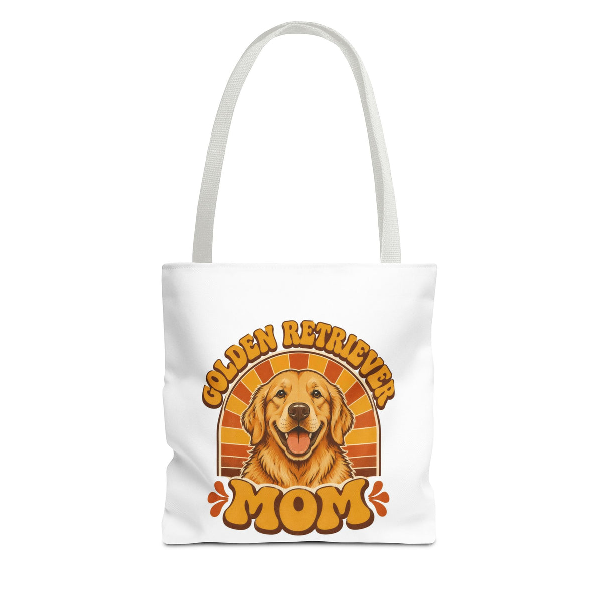 Golden Retriever Mom Tote Bag - Retro Sunset Dog Mom Bag