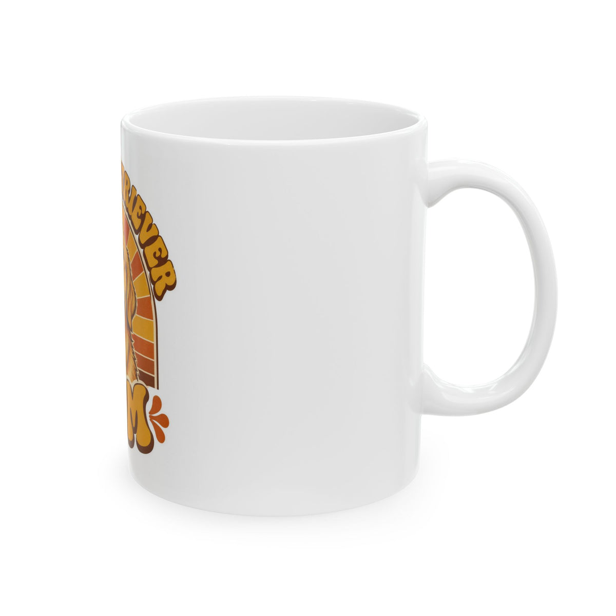 Golden Retriever Mom Mug - Retro Sunset Dog Mom 11oz Coffee Mug