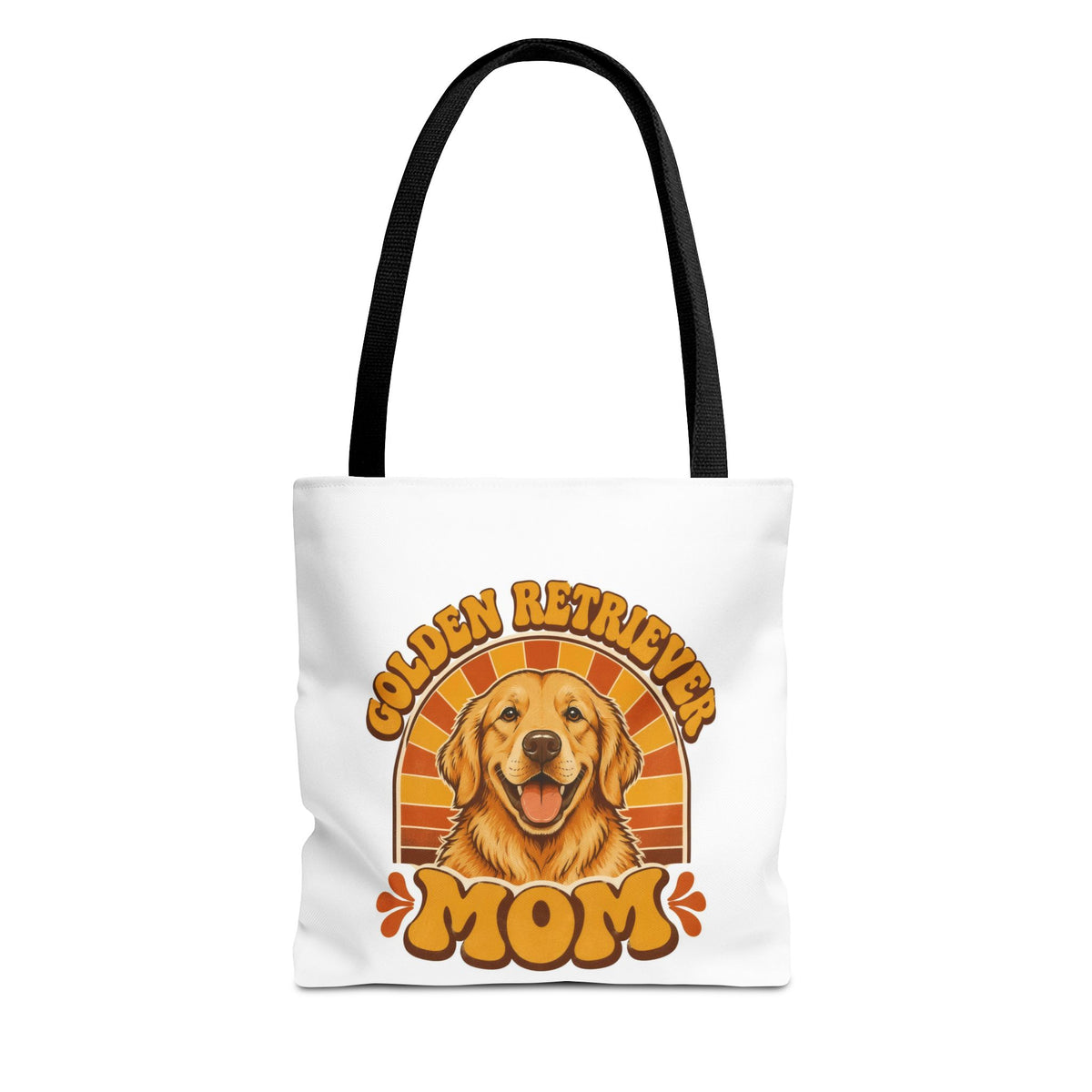 Golden Retriever Mom Tote Bag - Retro Sunset Dog Mom Bag