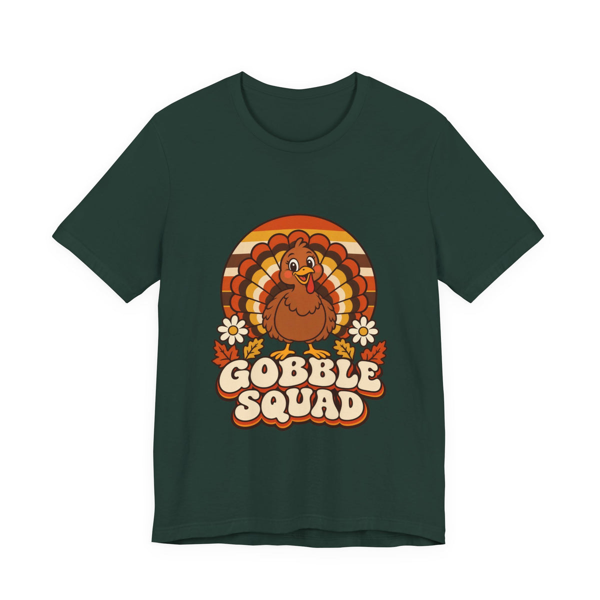 Gobble Squad Matching Family Thanksgiving Shirt | Retro Turkey Tee | Groovy Fall T-Shirt