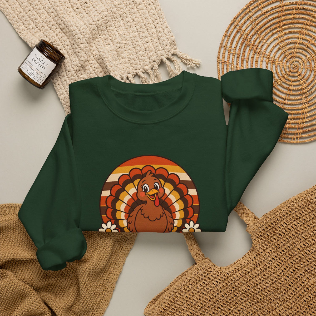 Gobble Squad Thanksgiving Sweatshirt | Retro Turkey Crewneck | Matching Family Fall