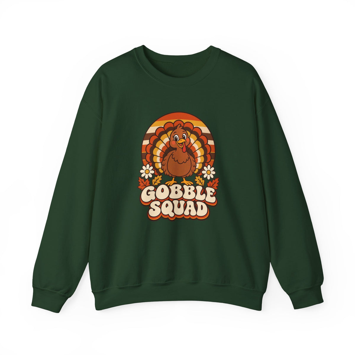 Gobble Squad Thanksgiving Sweatshirt | Retro Turkey Crewneck | Matching Family Fall
