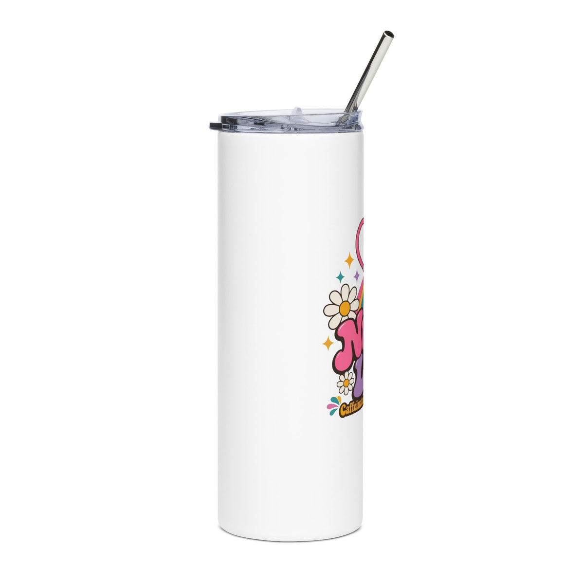 Nurse Life Stainless Steel Tumbler 20oz with Straw | Retro Groovy Nurse Gift