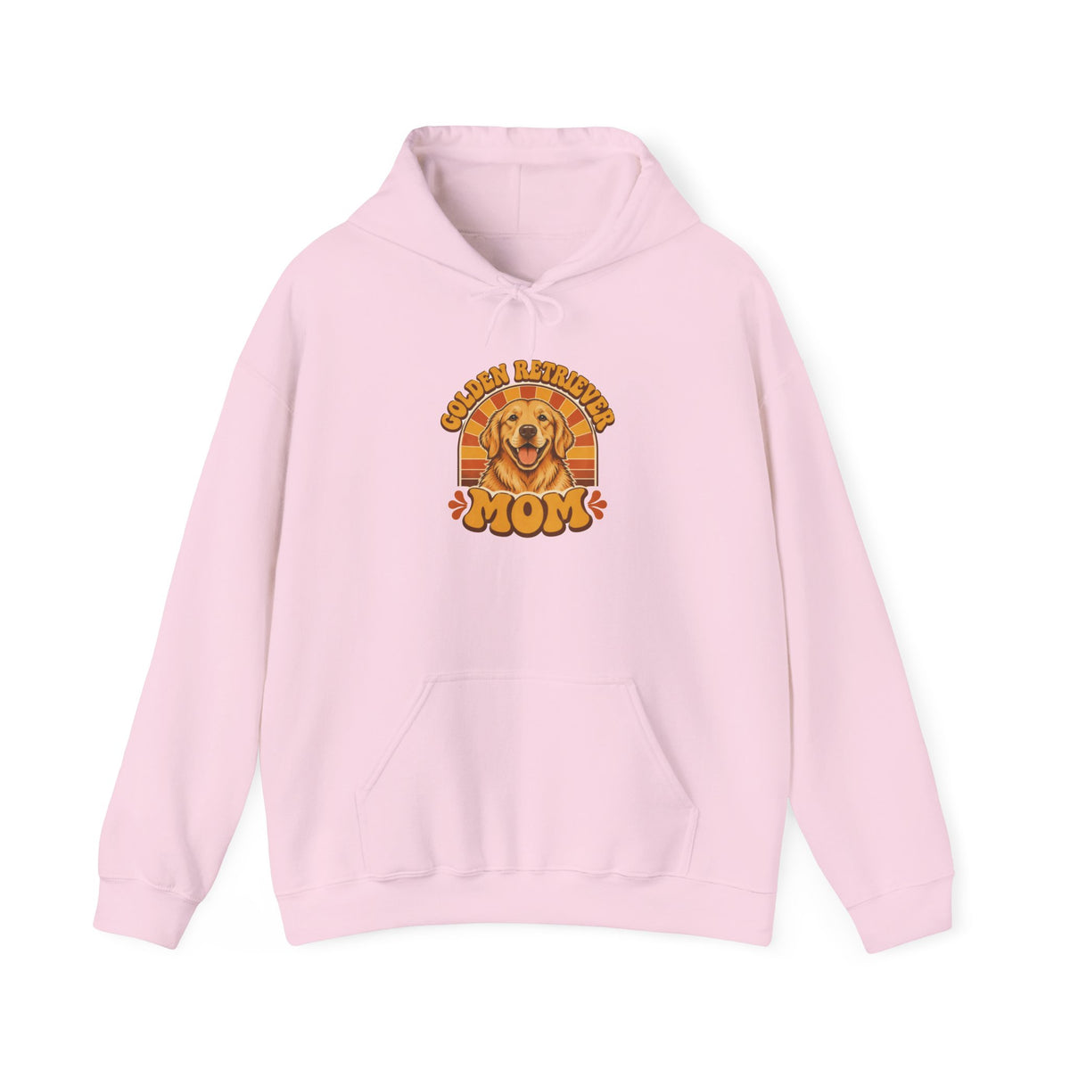Golden Retriever Mom Hoodie - Retro Sunset Dog Mom Sweatshirt