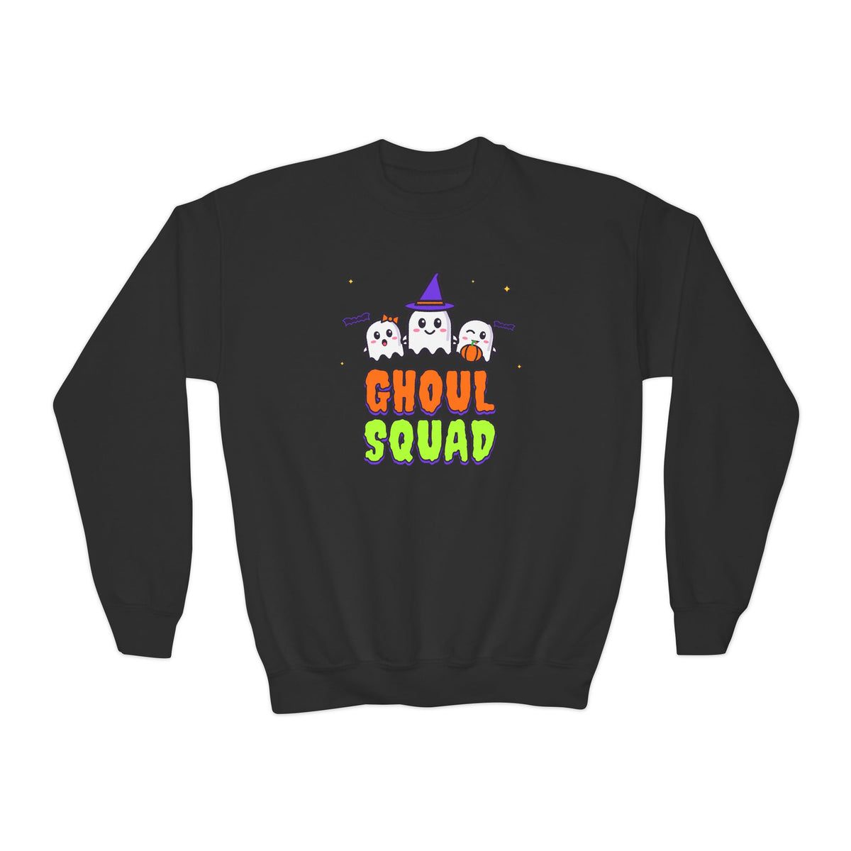 Ghoul Squad Kids Halloween Sweatshirt | Cute Ghost Youth Crewneck | Matching Family Halloween