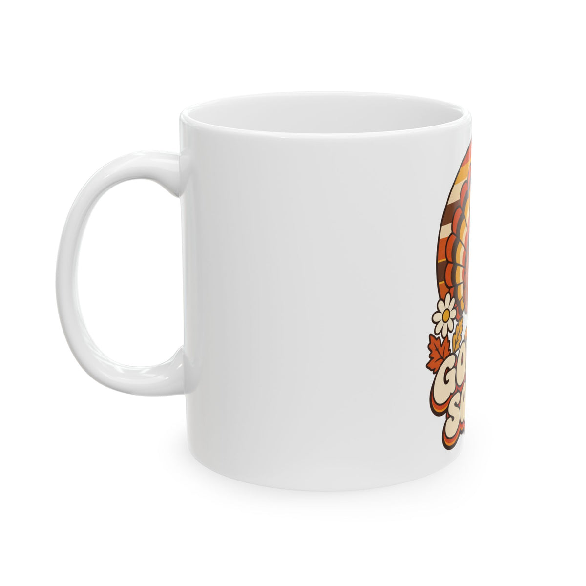 Gobble Squad Thanksgiving Mug | Retro Turkey 11oz Coffee Mug | Matching Family Fall Gift