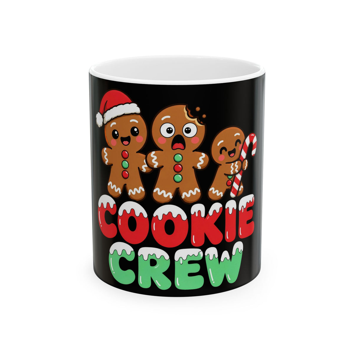 Cookie Crew Christmas Mug | Cute Gingerbread 11oz Coffee Mug | Matching Family Christmas Gift