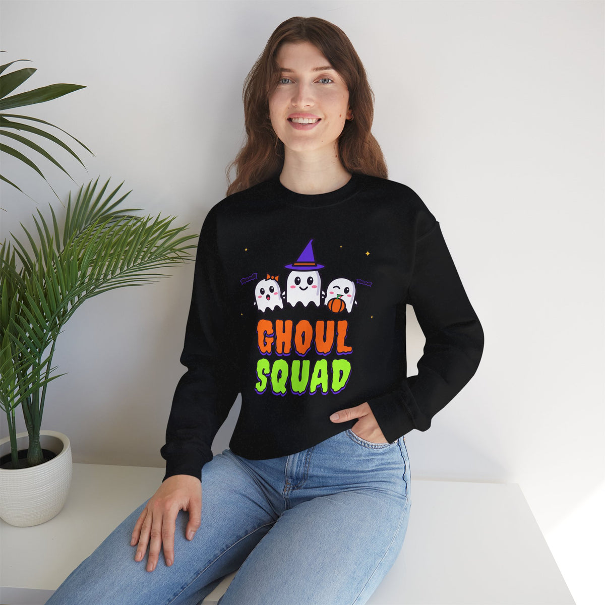 Ghoul Squad Halloween Sweatshirt | Cute Ghost Crewneck | Matching Family Halloween