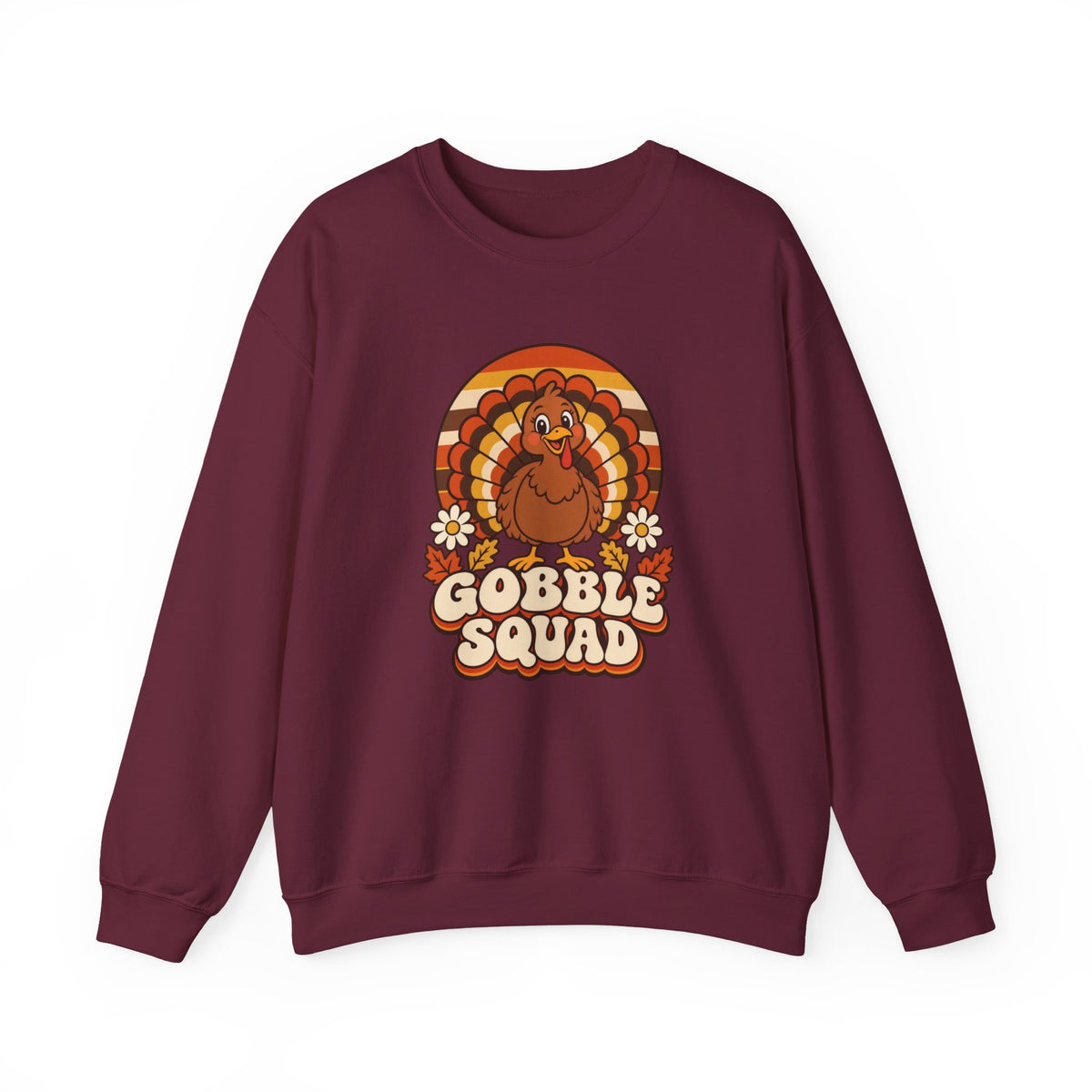 Gobble Squad Thanksgiving Sweatshirt | Retro Turkey Crewneck | Matching Family Fall