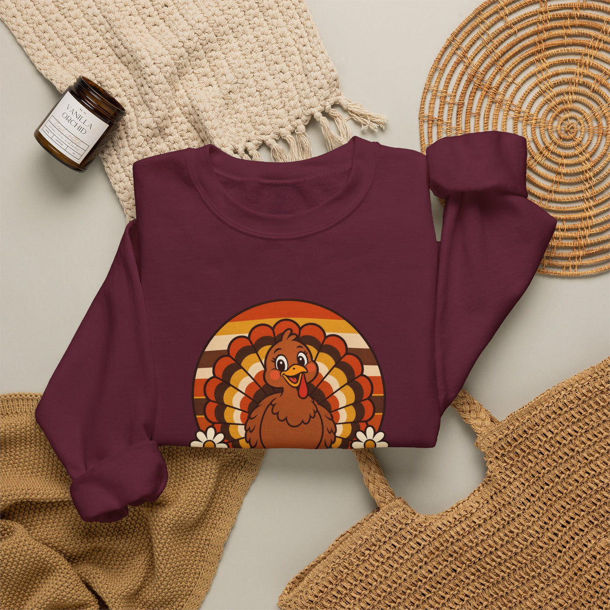 Gobble Squad Thanksgiving Sweatshirt | Retro Turkey Crewneck | Matching Family Fall