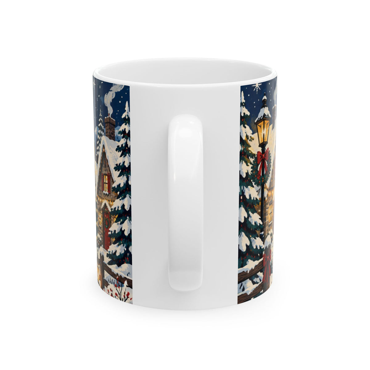 Tis the Season Christmas Mug - Snowy Winter Village 11oz Coffee Mug