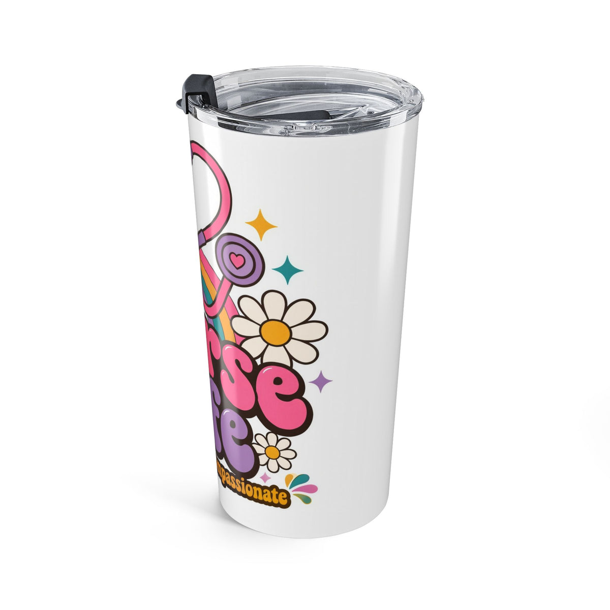 Nurse Life Tumbler 20oz - Retro Groovy Nurse Gift Insulated Cup
