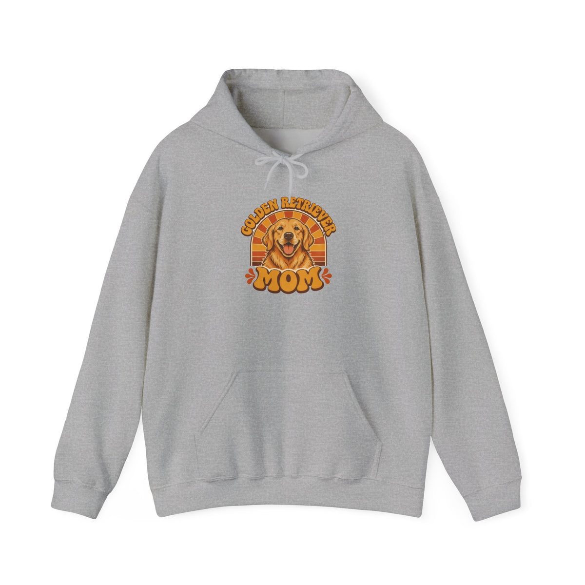 Golden Retriever Mom Hoodie - Retro Sunset Dog Mom Sweatshirt